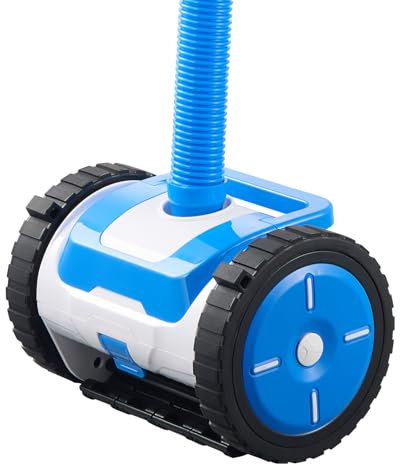 VEVOR Suction Pool Cleaner, Automatic Pool Vacuum Cleaner, Suction Side Automatic Pool Cleaner, Suction Vacuum Pool Sweeper with 2 Wheels, for In-ground Pool and Above-ground Pool Up to 20 x 40 ft