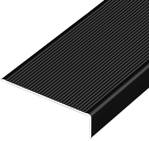 Treppenkantenprofil Winkelprofil Treppenprofil 1 er-Pack Treppenkanten 7 10 Cm Breit Schwarz, Kantenschutz Für Treppenstufen Im Innen- Und Außenbereich Rutschfester Stufenkantenschutz Für Metallfliese