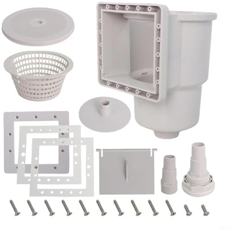 WIIYENA Kit per skimmer per piscina SP1091LX fuori terra Skimmer Box montaggio a parete kit di installazione con piastra di aspirazione adattatore tubo