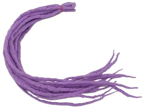 Perruque dreadlocks de 120 cm avec tresses dissimulées – Extensions de cheveux bouclés for styles africains(Violet)