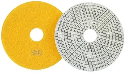 Huanjp Hnjp Lot de 2 disques de Polissage diamantés Flexibles, 6 Pouces, 150 mm, secs et humides, for Granit, marbre, béton, Pierre
