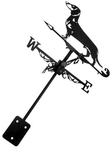 Abaodam Banderuola in Ferro per Giardino Indicatore di Direzione del Vento Banderuola da Tetto Decorazione da Giardino Design Semplice e Pratico per Uso Prolungato