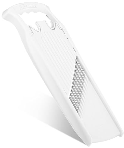 Börner by Reston Lloyd Wave-Waffle Power Line • Crinkle Cut/Spirelli Vegetable Slicer • Slicer for Wave Waffle Cut Style • Multiple Thickness Options • Made in Germany, White