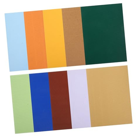 CORHAD 1 Bag Colored Corrugated Paper Sheets for Art and Crafts A4 Size Lightweight and Sturdy Paper for Versatile Art Projects and Crafts Making Random Color