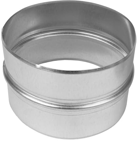 Repa Market Verbinder für Lüftungsrohr 150mm - Verzinkt Stahl Rund Lüftung Rohr, Klimaanlage, Abluftrohr Adapter - Innen, Außen Verbindung, Wickelfalzrohr, Abluftschlauch, Flexrohr Rohrverbinder 150mm