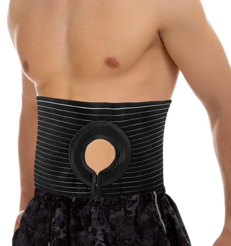 JLFDLLYYZQ Elastisch und Atmungsaktiv Stoma Gürtel, Bauchgurt Nach OP (L) | Verstellbarer Stoma Bandage, Ostomie Gürtel, Stoma-Zubehör für Kolostomie- Und Ileostomieverfahren
