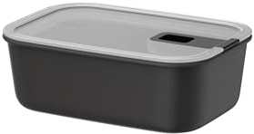 Mepal - Frischhaltdosen EasyClip - Schüssel mit Deckel und Schiebeverschluss - Geeignet für Mikrowelle, Dampfgarer, Kühl- und Gefrierschrank - Luftdicht und auslaufsicher - 1 l - Nordic black