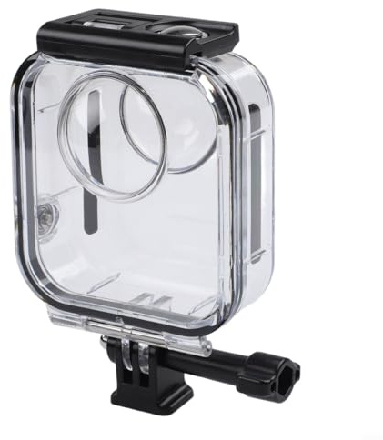 Trurovem Custodia per immersioni in vetro temperato trasparente e acciaio inossidabile per Max 2, custodia protettiva compatta impermeabile per fotografia subacquea e sport estremi,