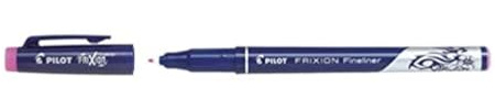 PILOT Frixion Fineliner Felt Pen 1.3 mm Tip Erasable, Pink, Pack Of 12