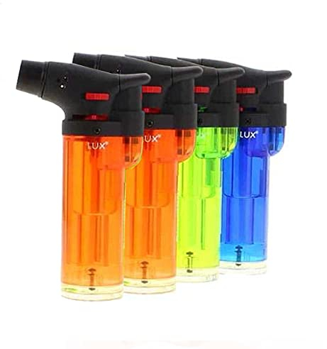 HND Lot de 4 briquets tempête Torche Lux avec tête Chalumeau