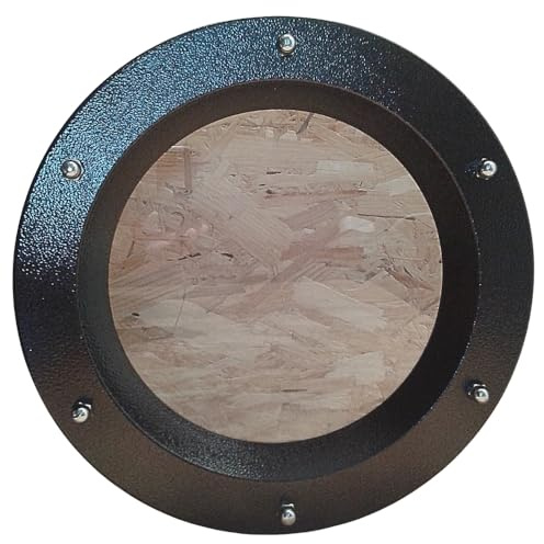 Bullauge für Tür „altes Kupfer” 350 mm, Glas transparent, Hutmuttern | Edelstahl, Innentüren, Dekoration, Zimmertür, maritime Atmosphäre, Edelstahlmuttern, Türstärke 40 mm, portholes.bullaugen