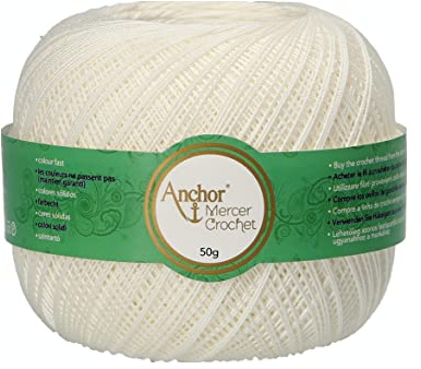 Anchor 4710080-00002 virkgarn, 100% bomull, 2, tjocklek 80, 5 kg