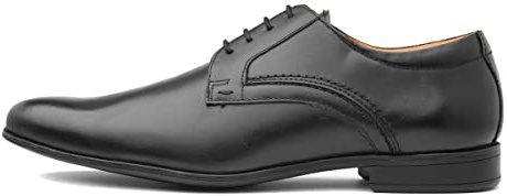 Thomas Crick Mens 'Ormond' Derby Shoes, Formal Stylish and Comforable with Elegant Lace-up Detail, Long-Lasting with Exquisite Quality Leather (Black/Tan)