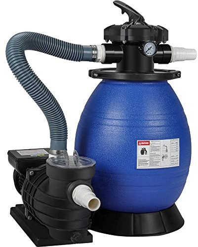 Anbull 13 Pool Sand Filter w/ 1/3HP Pool Pump, 5 Way Valve 2450 GPH Pump Flow Rate, Filter up to 10,000GAL Above Ground Swimming Pool