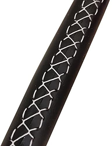 LIANYG Lenkradbezug Hand Nähen Auto Lenkradabdeckung Fit Verwendung for BMW E46 M3 E39 33 0I 540i 525I 530i 330CI M3 2001 2002 2003 Braid Auto Accessorie LenkradhüLle (Color Name : White Thread)