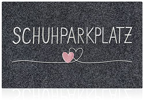 AAZZKANG Fußmatte Innen Außen Schuhparkplatz Türmatte mit Anti-rutsch Gummi zurück Ultra absorbieren Schlamm Einfach zu säubern Haustür Eingangsmatte Grau