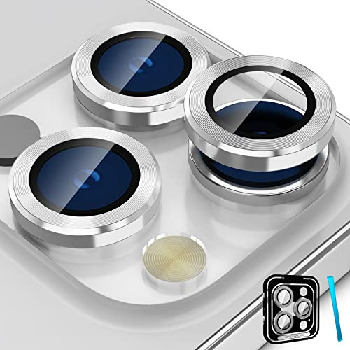 imluckies Camera Protection for iPhone 14 Pro/Pro Max - HD Tempered Glass Lens Protective Film With Individual Metal Ring, Anti-Scratch for 6.1 inch/6.7 inch Models