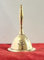 Indian Consigners Hand Bell Loud Brass Calling Bells 3 Altar Pendulum Use (Om Gold)