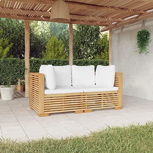 Rantry 2 STK. Garten Ecksofa Modular Gartensofa Sofa Lounge Gartenmöbel Loungesofa Möbel Einzelsofa Sessel Ecksessel Balkon Terrasse Garten Massivholz Teak