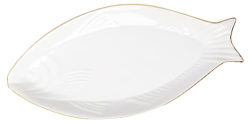LALADEFIEE Plato De Cerámica Forma De para Aperitivos y Snacks Bandeja Decorativa para Fiestas y Banquetes para Servir Comida y Buffet Diseño Elegante y Funcional