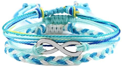 Wycian Armband Silber Zart Paar Armbänder für Sie und Ihn 3er Perlen Verstellbar 17cm Naturstein für Valentinstag