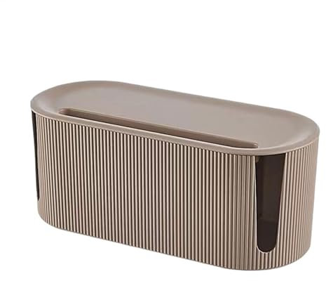 Caja grande de gestión de cables de ABS, color marrón, 31 x 13,5 x 12,5 cm, organizada, organizador de cables, organizador de cables, organizador de cables, organizador de cables, organizador de