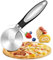 KollyKolla Pizzaschneider Edelstahl 21 Cm, Pizzaroller Gastro mit Rutschfestem Griff, Pizza Cutter Superscharfe Abnehmbare Klinge mit Klingenschutz Ideal für Pizza, Kuchen & Teig