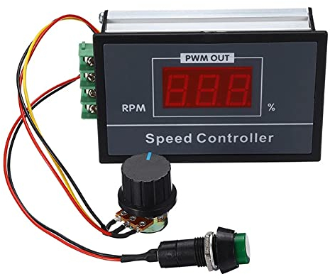 RUIZHI DC-Motordrehzahlregler DC 6-60 V, 12 V, 24 V, 36 V, 48 V, 30 A, Spannungsregler, stufenloser Drehzahlregler, Motordrehzahlregler mit Start-Stopp-Schalter