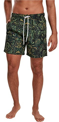 Urban Classics herr Tb3550-paisley Swim Shorts Badbyxor