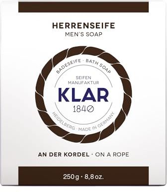 Badeseife Herren an der Kordel 250 g palmölfrei normale Haut Seife | Badeseife an der Kordel, palmölfrei und für normale Haut geeignet, pflegend und ideal für die tägliche Körperreinigung.
