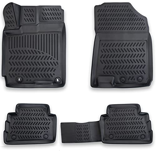 ELMASLINE 3D Gummimatten Set für Hyundai KONA 2017-2023 (PASST Nicht IN Elektro)| 1,Generation | Extra hoher Rand