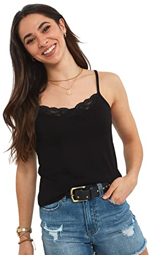 Joe Browns Women's Essential Strappy Top Cami Shirt, Black, 12 UK