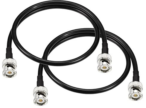 Superbat BNC Kabel RG58 Verlängerungskabel 1m BNC Stecker auf BNC Stecker 50 Ohm KoaxialKabel für CB Funk Kabel Handheld Ham Radio Antenne Tuner Scanner Generator, 2 Stück