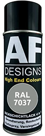 Alex Flittner Designs Rostschutzlack 4in1 RAL 7037 Staubgrau Metall Schutzlack Spray Rostschutzfarbe Sprühdose