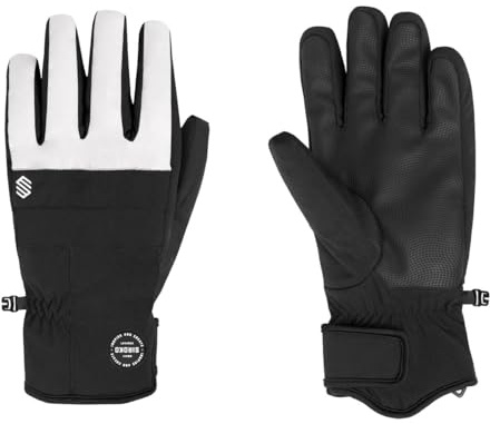 SIROKO Guantes térmicos esquí esquí y Nieve Voss White Negro XS
