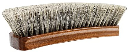 Birch Premium Quality Shoe Brush, 100% Horsehair, Shine Buff Polish Leather Shoes & Footwear [Large, 168mm x 53mm x 17mm] (Natural Horse Hair)
