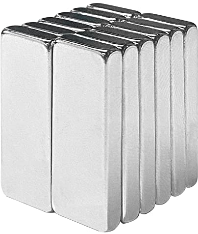 Yizhet 12 Pezzi Magneti al Neodimio Extra Forti 30x10x3 mm Potente Magnete Rettangolare Adesivi per Lavagna Magnetica Armadio da Cucina