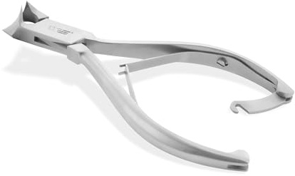 OTTO HERDER - Tagliapesta per unghie dei piedi, strumento per la cura dei piedi, in acciaio inox temprato, superficie di taglio 1,8 cm e doppie molle avvitate, 14cm, Argento