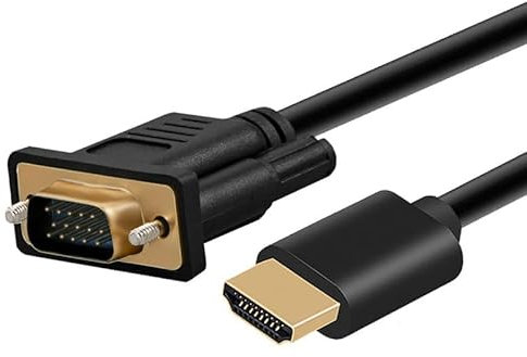 REACHYEA Cable convertidor adaptador HDMI a VGA macho portátil digital a analógico de conversión de vídeo HDMI