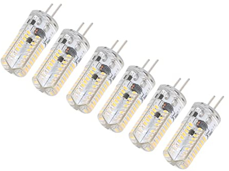 AYNEFY Ampoules LED, 6pcs 5W AC 12V Blanc Chaud Ampoules, Ampoules LED GY6.35, 2700 à 3000K Blanc 6000 à 6500K 500LM 72LED Ampoules pour Bureau à Domicile (Blanc chaud)