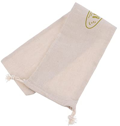 BESTonZON Organic Cotton Bread Bag Loaf Bag Drawstring Pouch Unbleached Bread for Keeping Fresh in Kitchen Pantry