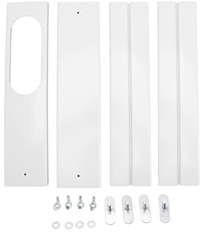 Kit de Fenêtre de Climatiseur Portable 4 Pièces, Kit de Ventilation de Fenêtre Coulissante, Kit de Ventilation Réglable pour Fenêtre Coulissante, Panneaux D'étanchéité de Fenêtre Réglables de 16,9 à 5