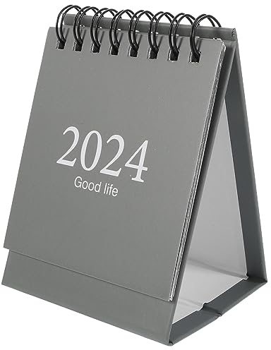 NUOBESTY Tischkalender 2024 Englischer Kleiner Tischkalender Mini-Kalender Kalenderplaner 2023–2024 Büro-Monatskalender Für Heimbüro