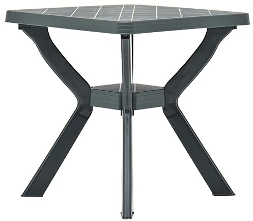 ShCuShan Bistrotisch Grün 70x70x72 cm Kunststoff Bistrotisch Outdoor Mosaiktisch Tisch FüR Sonnenschirm Kleiner Tisch Balkon Gartentisch