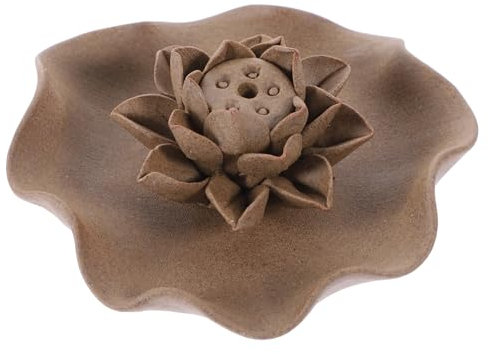 ABOOFAN 2 Sets Räuchergefäß Räucherhalter Handgefertigt Räucherschale Im Zen-Stil Lotusmuster Dekorative Räucherschale