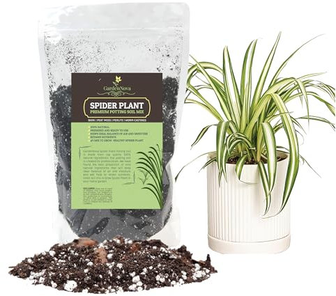 GARDENNOVA Premium Spider Plant Potting Soil Mix - (1 Liter Bag)