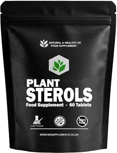 Plant Sterols 800mg 60 Tablets - Cholesterol Support Supplement - Easy to Swallow Tablets - Suitable for Vegetarians and Vegans