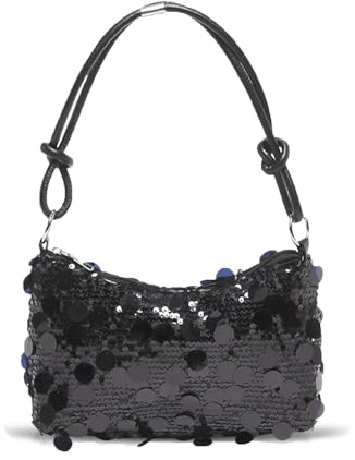 AndThere Sequin Clutch Bag Sparkly Evening Handbag Women's Clutches Small Shoulder Bag Y2K Handbags with Zipper Underarm Bag Bling Armpit Bags Clutch Purse for Wedding Party Travel