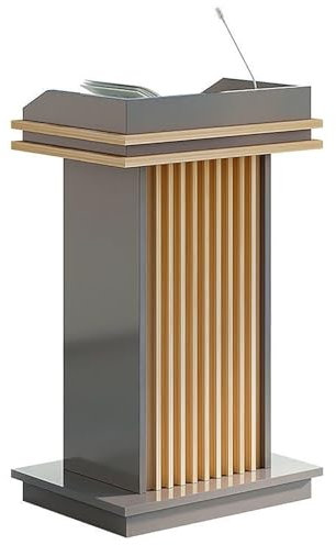 Generisch Bodenstehendes Podium, Rednerpult aus Holz, mit breiter Lesefläche und Ablagefach, Rednerpult for Geschäftskonferenzen/Hörsäle; A - 2 Ablagefächer,B - Schublade + 2 Ablagefächer (A)