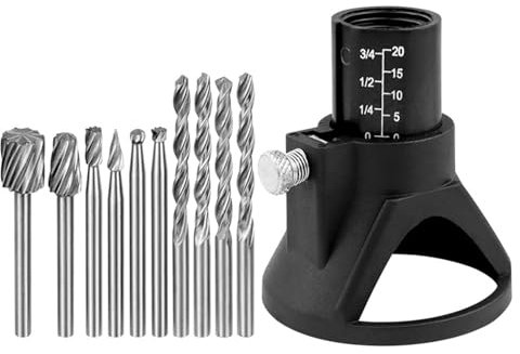 11-teiliges Holzbearbeitungs-Set für elektrische Schleifmaschinen mit Spiralbohrer, Holzdrehfeilen, Elektrowerkzeug